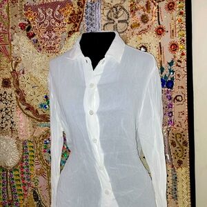 100% Rayon Sheer 6 button closure